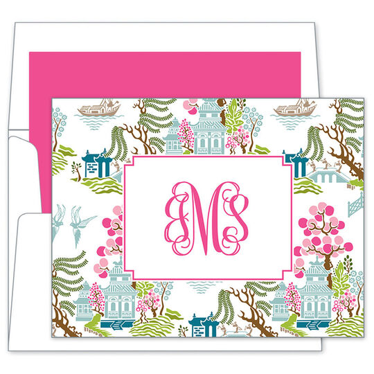 Spring Chinoiserie Folded Note Cards